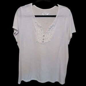 ZENA White Ruffle front top